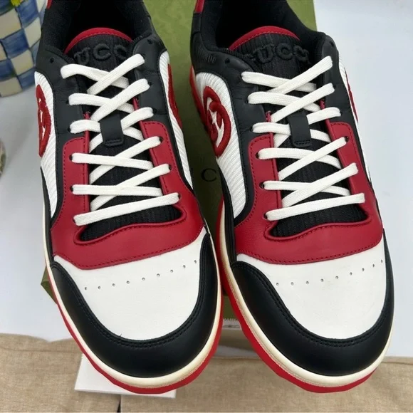 Men’s Gucci M•A•C low top leather sneakers size 9.5 it’s 10 US made in Italy - Picture 5 of 11